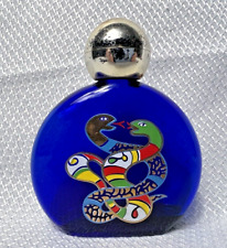 Niki de Saint Phalle France Blue Glass Vintage Perfume Bottle RARE 3