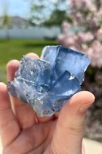 RARE Raw Blue Fluorite Crystal Specimen 225g BEAUTIFUL energy picture