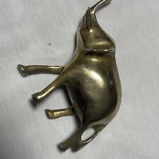 Vintage Brass Elephant With Raised Trunk Statue 4 Inches  Solid Brass, Great picture