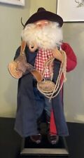 The State Of Texas Western Cowboy Santa Claus Figurine 18” Texas Flag CHOICE picture