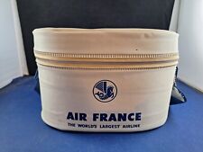 Vtg 1960's Air France Stewardess Flight Attendant Cosmetic Travel Bag *60 picture