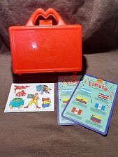 McDonald’s Vintage 1988 Plastic Red Lunch Pencil Box NEW With Stickers picture