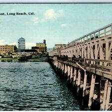 c1910s Long Beach, CA Water Front Pier Pacific Ocean Litho Photo Postcard A64 picture
