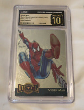 1995 Marvel Metal Gold Blaster #12 SpiderMan CGC Pristine 10 1/1 picture