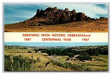 Crow Butte & Lewellen NE Nebraska Multi View Centennial Chrome Postcard picture