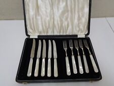 Viners of Sheffield England Mother of Pearl Knives & Forks picture