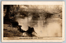 RPPC Vintage Postcard - West Bureau Bridge, near Wyanet - Real Photo - Posted picture
