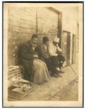 Macedonia, Old Men Talking Vintage Silver Print. Subject Photo Series  picture