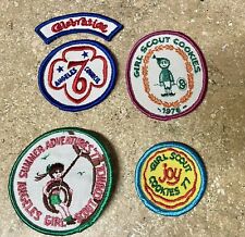 Vintage Lot Of 5 1970’s Girl Scout Patches.  picture