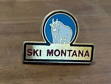 Vintage Ski Montana Mountain Goat Skiing Pin picture