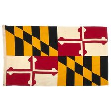Vintage Cotton Maryland State Flag Cloth American Old Textile Art Baltimore USA picture