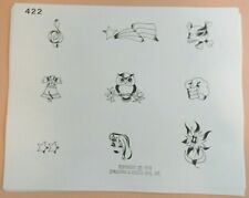 Vintage RARE 1976 Spaulding & Rogers Tattoo Flash Sheet #422 Liberty Bell Owl picture