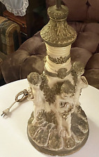 Genuine Putti 4 Cherub Table Lamp-Neoclassical Italian Ceramic Gold Gilt Plaster picture