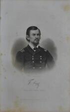 Antique United States Civil War General Franz Sigel Engraving Original 1863 picture