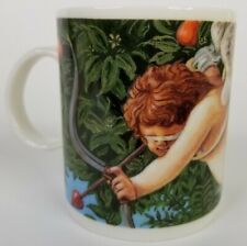 Chaleur Renaissance Cupid Ceramic Art Mug Cup by Zengo Valentines Day Vtg 80s picture