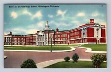 Wilmington DE-Delaware, Pierre S. DuPont High School, Vintage Souvenir Postcard picture