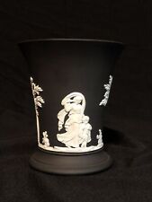 Black Wedgwood Jasperware Small Vase 4” picture