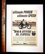 1966 BSA Spitfire Mk II Special Vintage Motorcycle Ad Matted & Frame-Ready picture