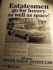 Sa37 Ephemera 1967 advert singer vogue estate car  picture