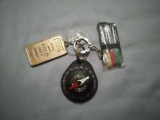 Vintage Keychain Set Rare Brunton Compass USA And Souvenir Gold Very Neat Htf picture