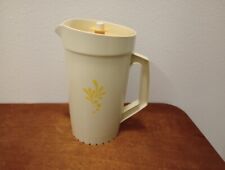 Vintage Tupperware 1QT Almond Push Button Pitcher 874  8 Vintage Made in the USA picture