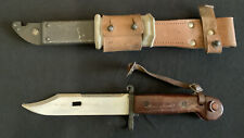 Romanian Bakelite Handle Bayonet, Scabbard & Leather Frog picture
