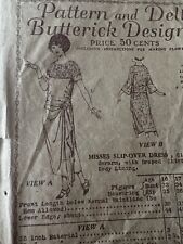 Antique Sewing Pattern 1920s Butterick Women’s Dress Age 18 Bust 35 Inch #4311 picture