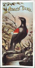 AUTHENTIC PLUG TOBACCO LABEL CADDY c1880S BLACK BIRD RICHMOND VIRGINIA picture