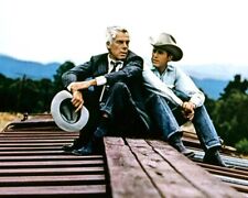 Pocket Money Lee Marvin Paul Newman on top of train 8x10 inch real photo picture