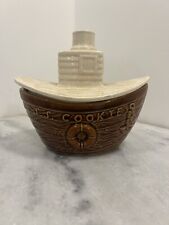 Vintage McCoy SOS Tug Boat Ceramic Cookie Jar Canister USA #354 MCM picture