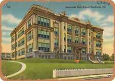 Metal Sign - Pennsylvania Postcard - Nanticoke High School, Nanticoke, Pa. picture