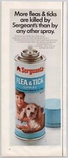1967 Sergeant's Flea & Tick Spray Formula For Dogs VINTAGE PRINT AD LM67 picture