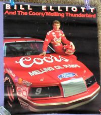 Bill Elliott Coors Melling Ford Thunderbird Posters w/ Pit Crew NASCAR picture
