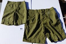 #44 2 Used Vintage Pairs of Boy Scouts of America Official Khaki Green Shorts picture