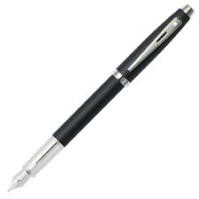 Sheaffer 100 Series Fountain Pen, Matte Black & Chrome, Medium Nib, New picture