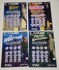 4 Used Universal Monsters Five Dollar Buy Price Massachusetts Lottery Tickets picture