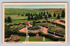 Dickeyville WI-Wisconsin, Park Scene, Antique, Vintage Souvenir Postcard picture