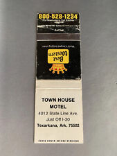 Vintage 70s 80s Best Western Town House Motel Texarkana Arkansas Matchbook Cover picture