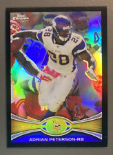 2012 ADRIAN PETERSON TOPPS CHROME BLACK REFRACTOR 031/299 picture