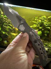 Maxace Hydra Titanis 2 Titanium Knife Magnacut Satin Sand Blasted Scales Pocket picture