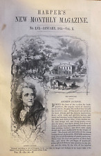 1855 President Andrew Jackson illustrated picture