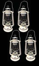 Lot of 4 - 12 Inch White Hurricane Kerosene Lantern Light Table Decorative Lamp picture