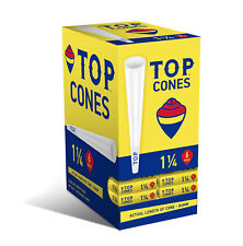FULL BOX NEW TOP Pre Rolled Paper Cones 1 1/4 84mm Size - 24 Packs of 6 Cones picture