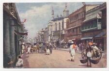 Street View Chitpore Road CaIcutta India Tuck & Son's Oilettes Series Postcard picture