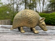 Vintage Solid Brass Armadillo Paper Weight/Figurine  5