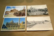 1930-50's Postcard unposted Italy set of 4 Vatican Milano Verona Roma lot picture