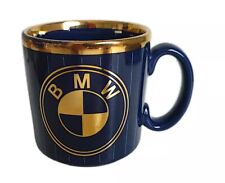 VTG BMW Owners Coffee Mug Cup Rare Made In England Blue Gold Stripe picture