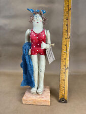 Vintage ESC Trading 2002 Sharon Andrews Folk Beach Woman  Figurine 12’’ picture
