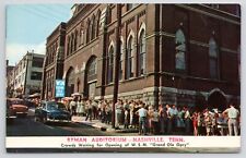Nashville Tennessee Rhyming Auditorium Opening Of Grand Ole Opry Chrome Postcard picture
