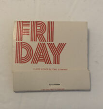 Vintage Friday Matchbook Full Unstruck Matches Ad Souvenir TGIF Collect picture